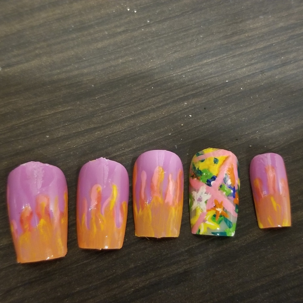 Sagittarius zodiac glue on nails